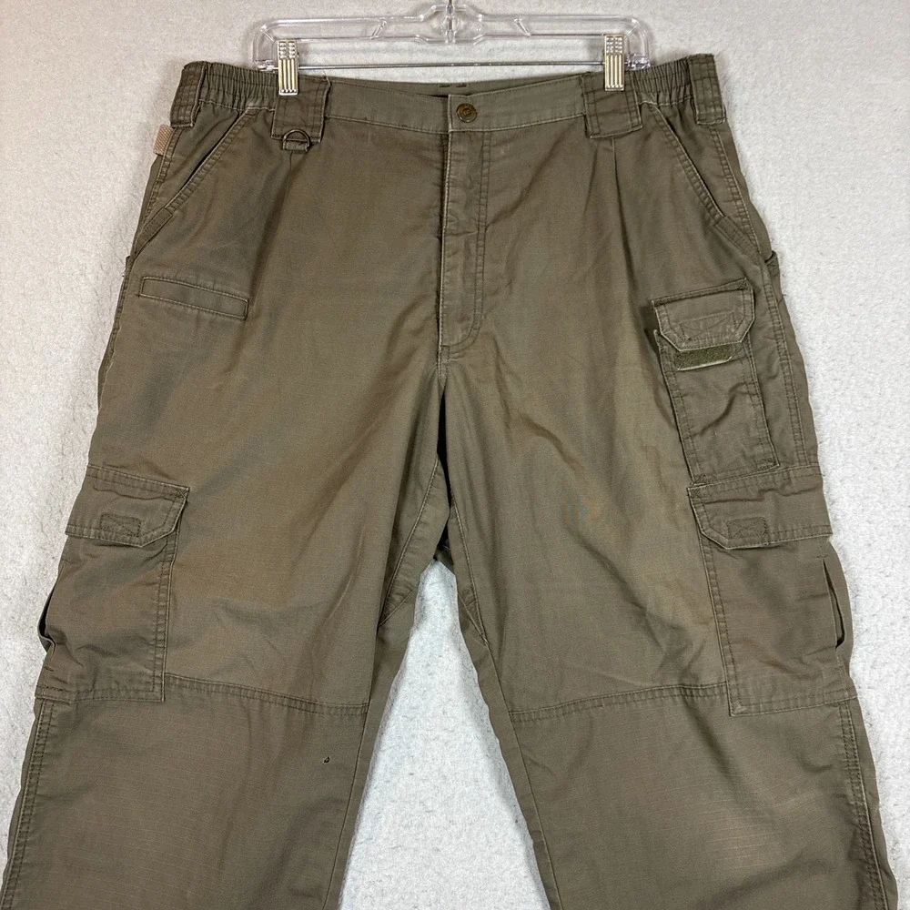 5.11 Tactical Series Cargo Pants Canvas Olive Double Knee Men's Size 38X32